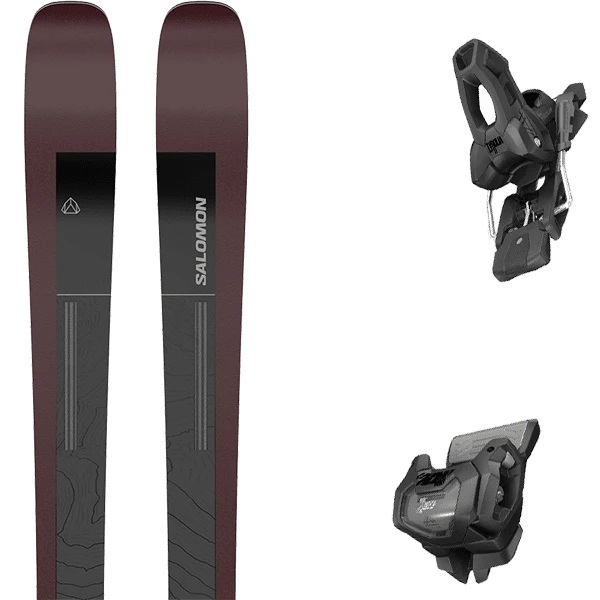 SALOMON N STANCE 90 BLACK/BURGANDY + TYROLIA ATTACK 11 GW W/O BRAKE A 1 SALOMON N STANCE 90 BLACK/BURGANDY + TYROLIA ATTACK 11 GW W/O BRAKE A
