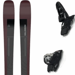 SALOMON N STANCE 90 BLACK/BURGANDY + MARKER SQUIRE 11 BLACK