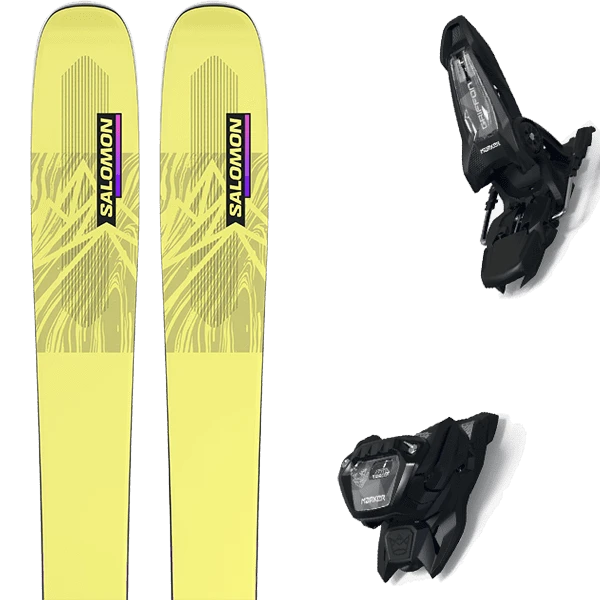 SALOMON N QST STELLA 106 YEL PEAR + MARKER GRIFFON 13 ID BLACK 1 SALOMON N QST STELLA 106 YEL PEAR + MARKER GRIFFON 13 ID BLACK