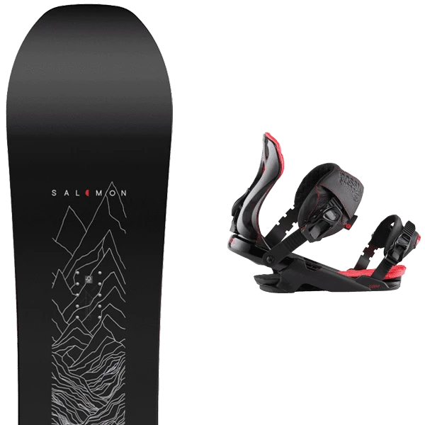 SALOMON SIGHT + ROSSIGNOL COBRA BLACK M/L 1 SALOMON SIGHT + ROSSIGNOL COBRA BLACK M/L