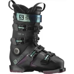 SALOMON S/PRO 100 W GW BLACK BURGANDY SHIFT GREEN/ BLUE 23